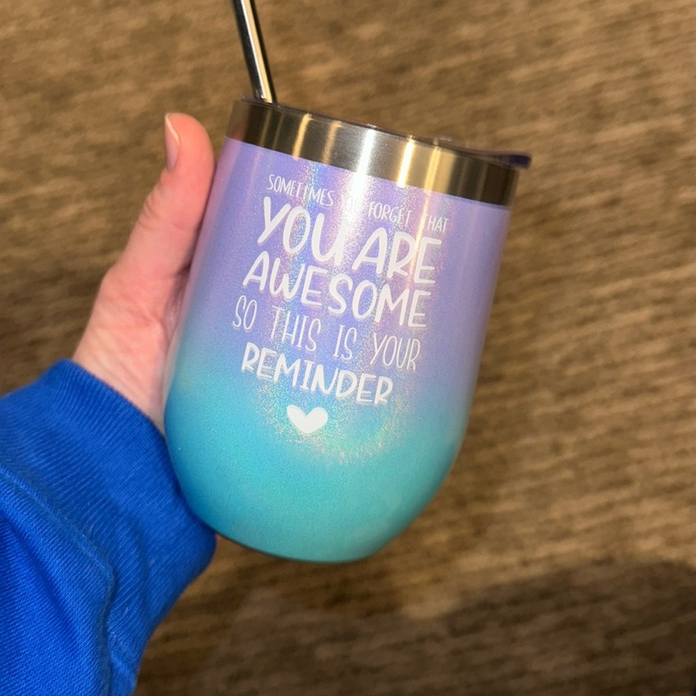 Tumbler blue and purple